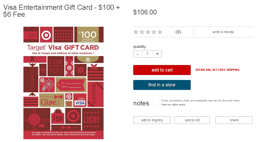 Target GC with Target Visa Gift Card Promotion