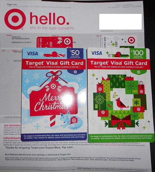 how to use a visa gift card online at target