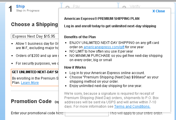 American Express Promo Code for Premium Shipping Plan - Ways to Save ...