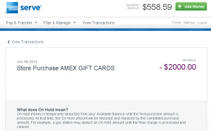 serve cant buy amex gc