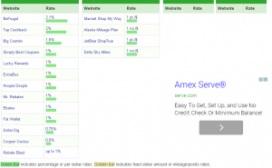 amex gc cash back comparison